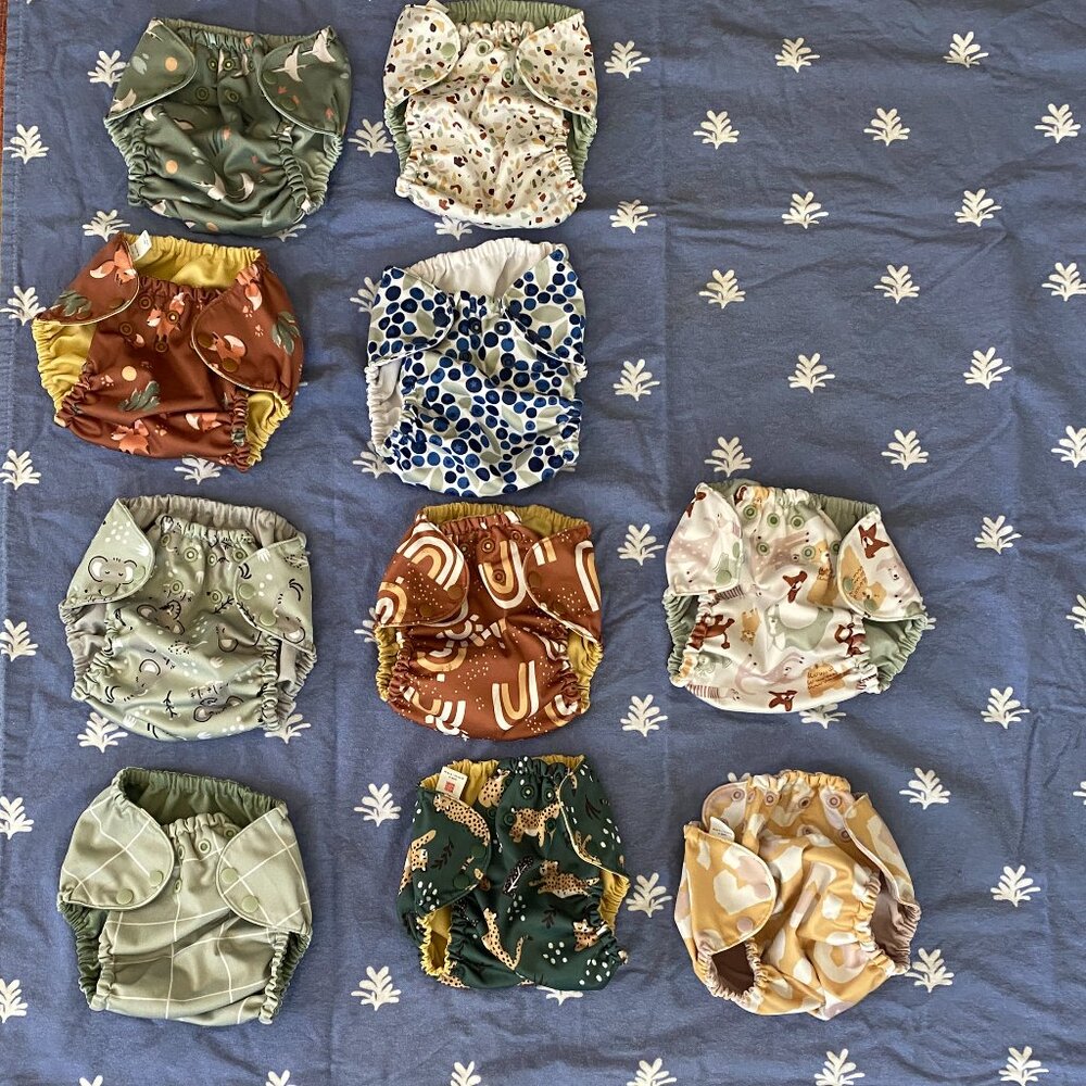 Esembly Diapers Size 2 Complete Set: Inners, Outers, Liners, Overnighters
